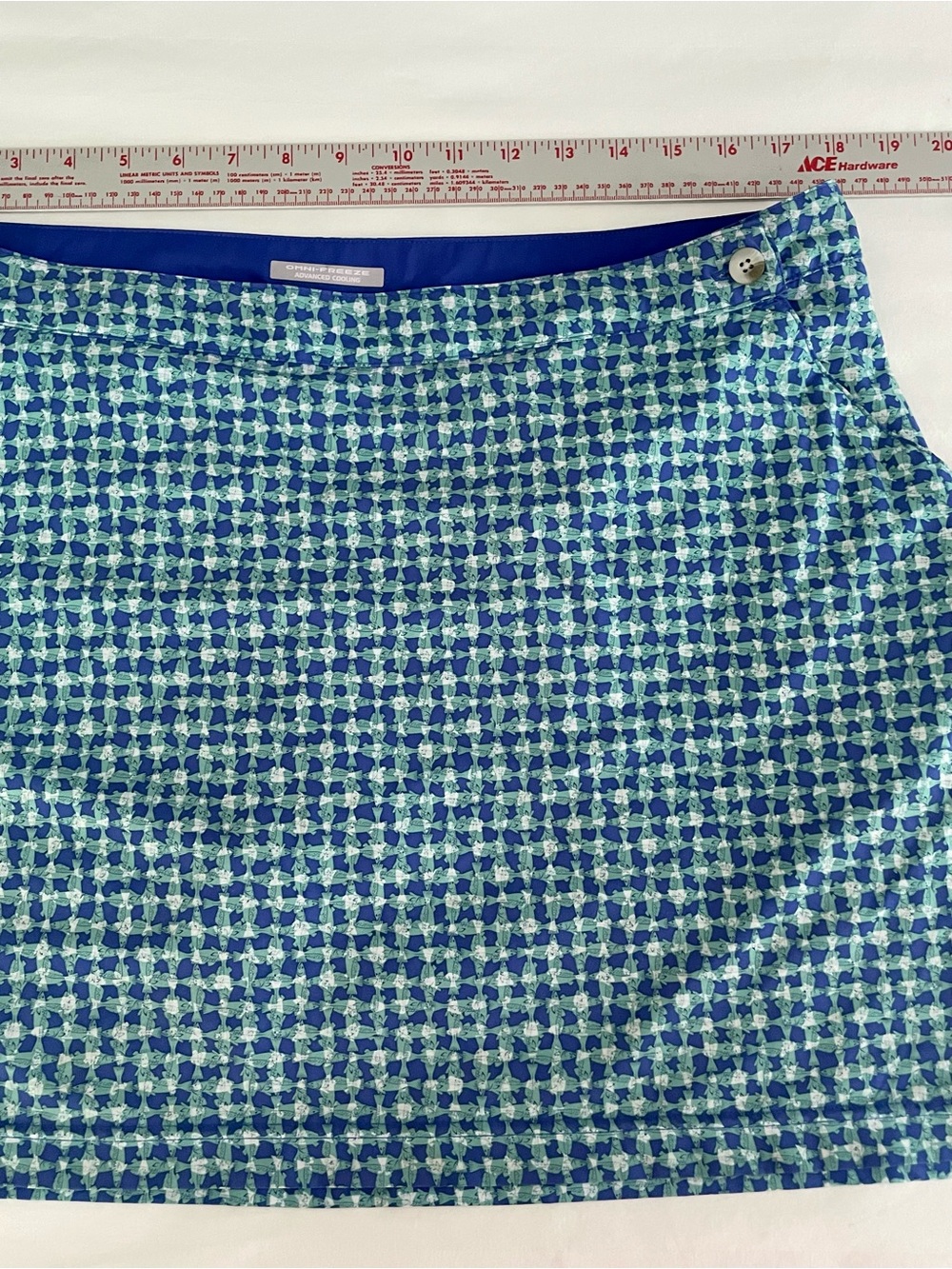 Columbia PFG Amandale Skort Plus Size 14 Blue Omni Freeze Golf Tennis Skirt